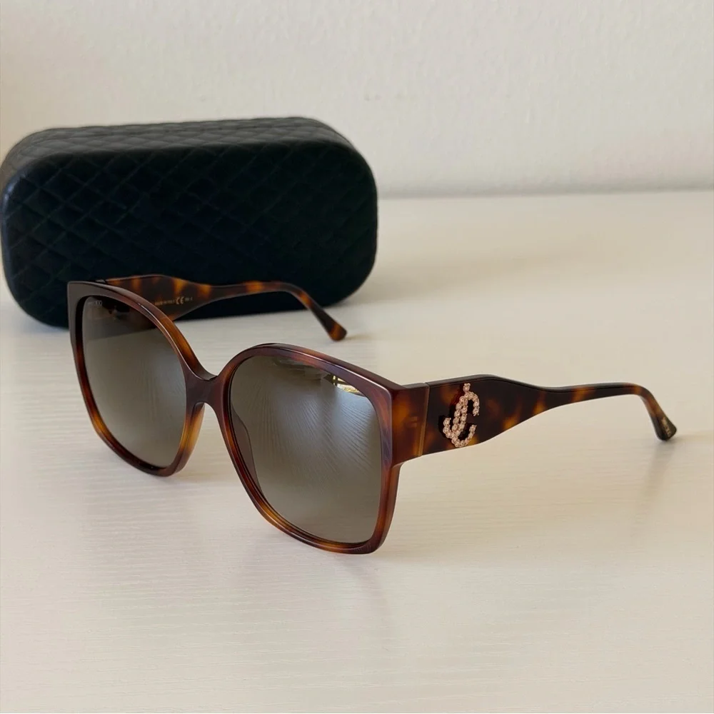 New! Jimmy Choo Elegant Brown Sunglasses, Noemi/S 086HA, Authentic